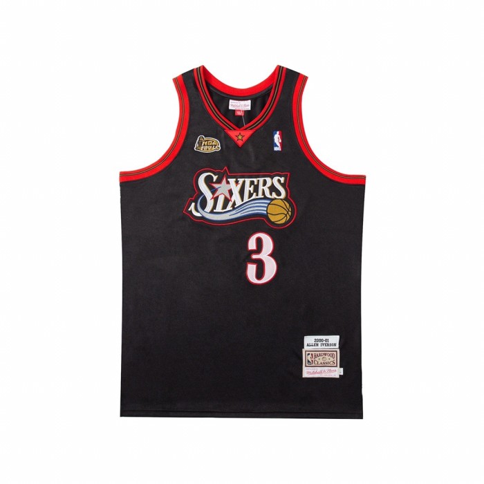 [Buy More Save More] 1:1 quality Mitchell & Ness Philadelphia 76ers Allen Iverson 3 jersey black white