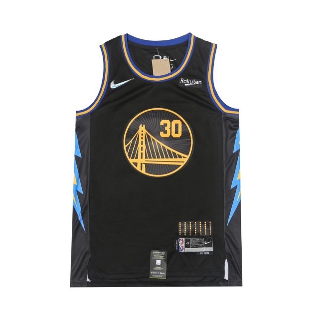Golden State Warriors Stephen Curry 75th anniversary jersey black
