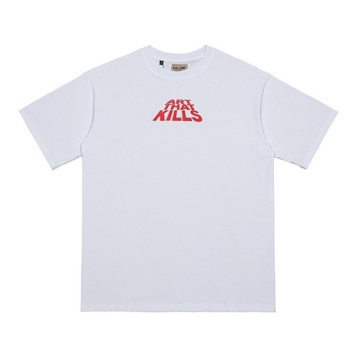 red trapezoid letters tee