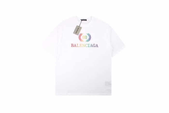 1:1 quality Gradient ear of wheat embroidered logo tee-渐变麦穗短袖