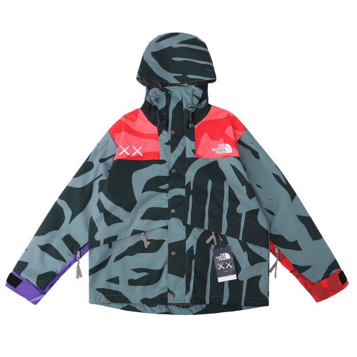 Tnf Kaws color matching waterproofjacket 3 colors-XX刺绣冲锋衣