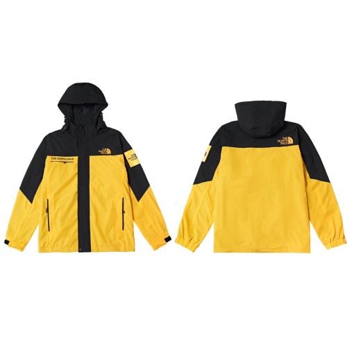 Tnf Black and Yellow Patchwork Hooded Jacket-黑黄拼接连帽冲锋衣