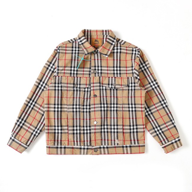 Checked war horse embroidered jacket