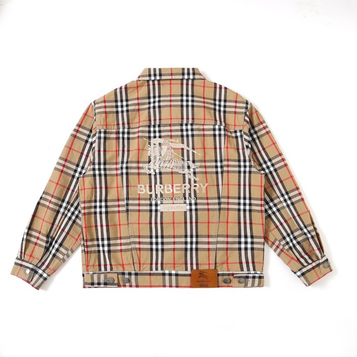Checked war horse embroidered jacket