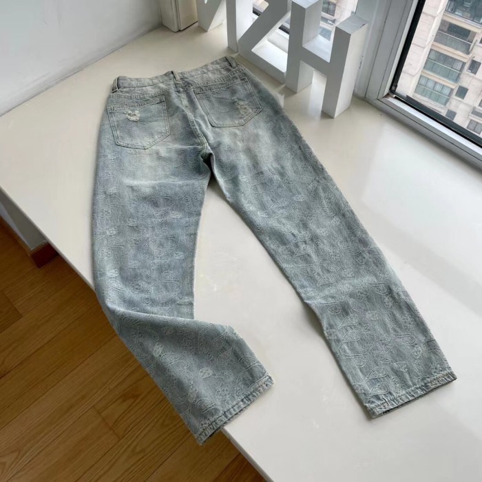 Cashew jacquard jeans