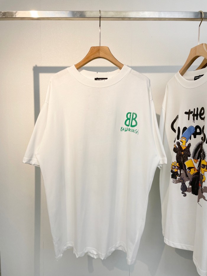 1:1 quality version Front and rear BB Luminous Graffiti  tee 3 colors