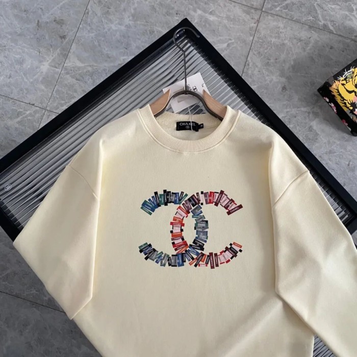 1:1 quality version Colorful small label letter logo sweatshirt 2 colors