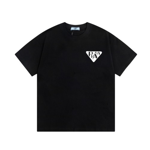 1:1 quality version Vintage washed triangle label letter print tee