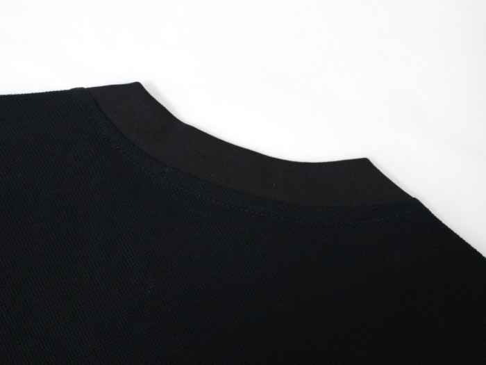 1:1 quality version Triangle label chest zipper tee