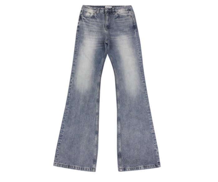 1:1 quality version Oxidation done old micro jeans washed blue