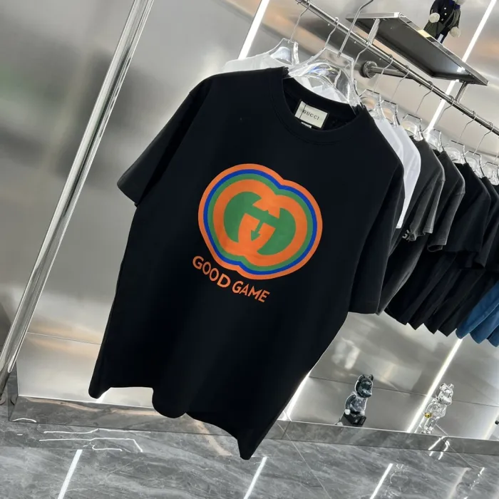 Colorful double ring letter print tee 2 colors