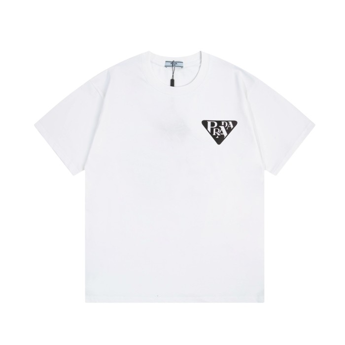 1:1 quality version Irregular triangle label letter print tee