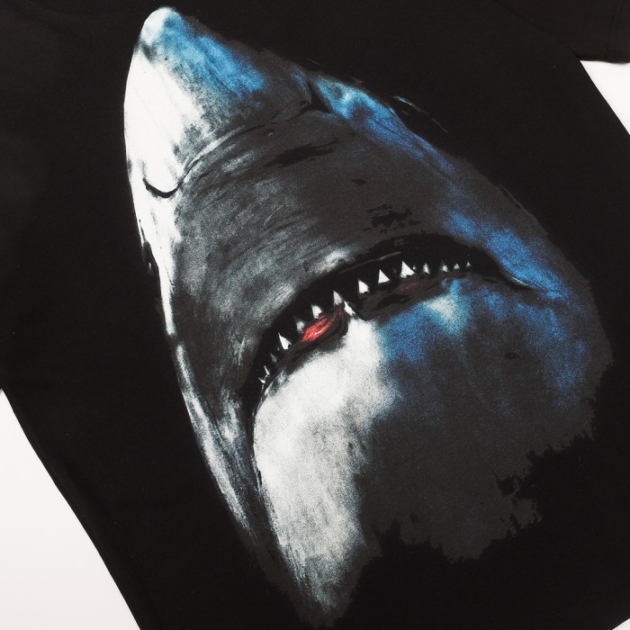 [Special Offer items]Big shark head print cotton tee