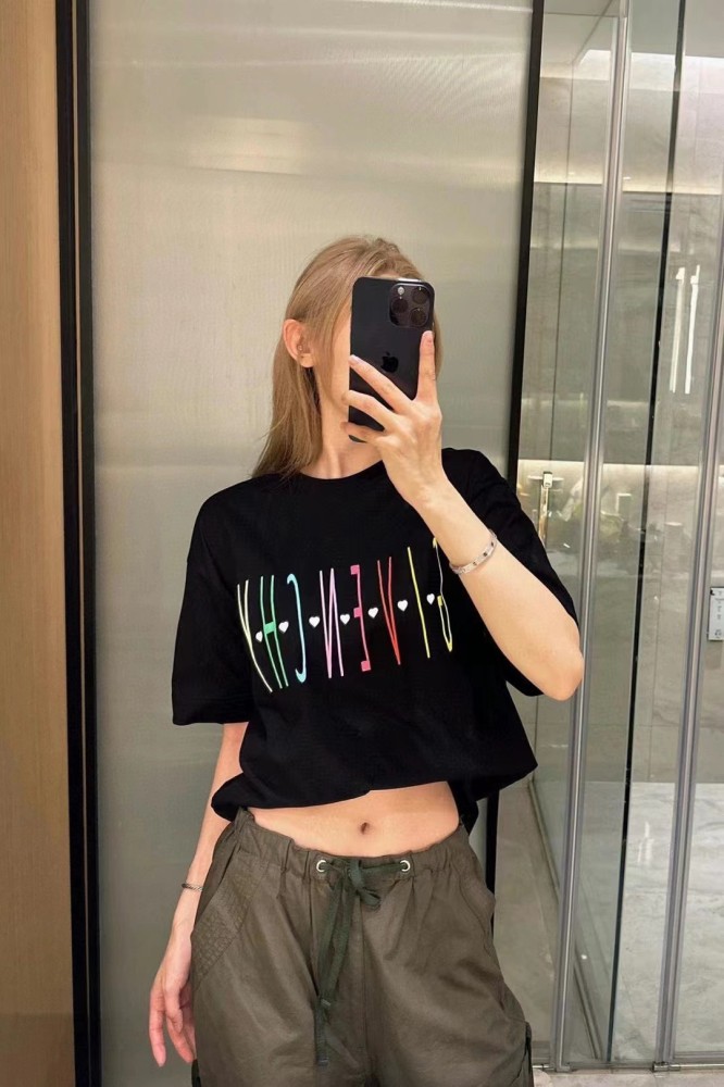 1:1 quality version Rainbow love letters with color matching tee 2 colors