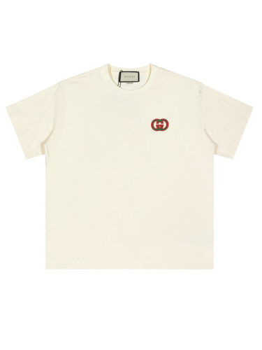 1:1 quality version two-color logo back letter embroidery tee 2 colors