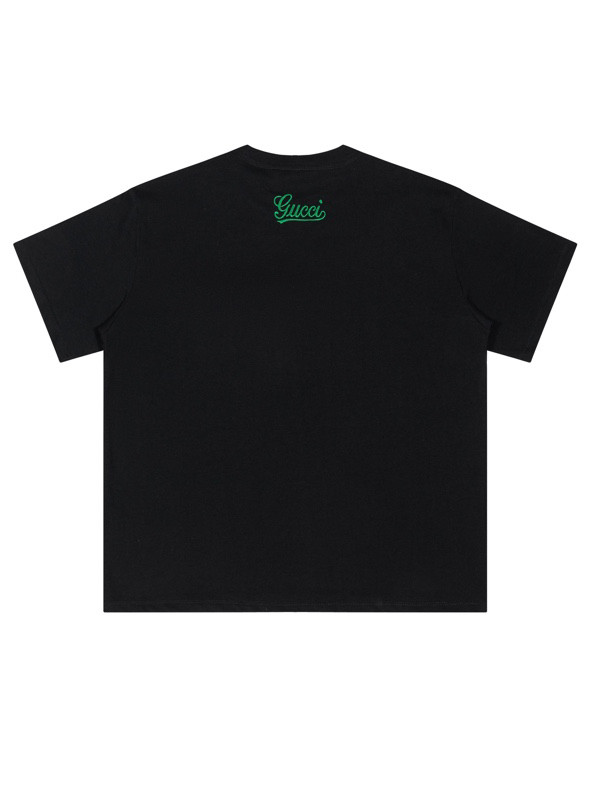 1:1 quality version two-color logo back letter embroidery tee 2 colors