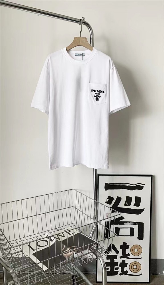 Classic pocket toothbrush embroidery short sleeve tee 2 colors