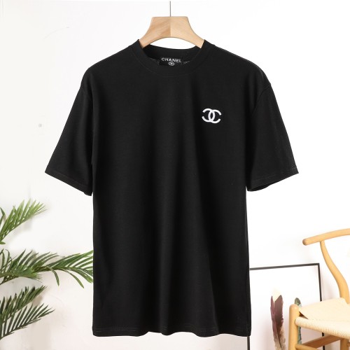 Summer embroidery small label logo short sleeve tee 2 colors