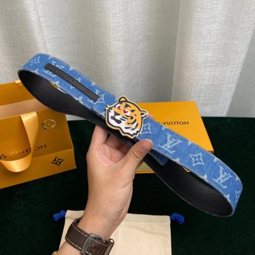 1:1 quality version Strong Atmosphere tiger head men's belt