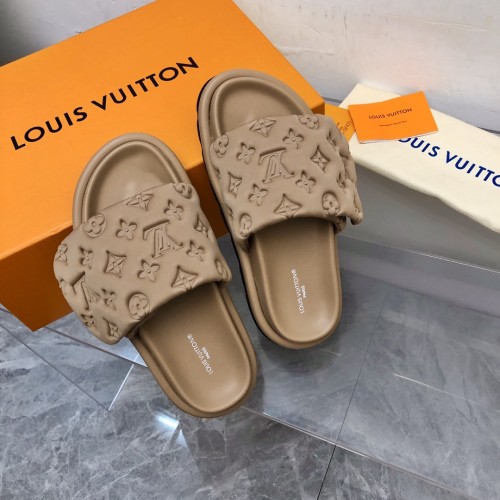 1：1 quality version 3D nylon embossed non-slip slippers