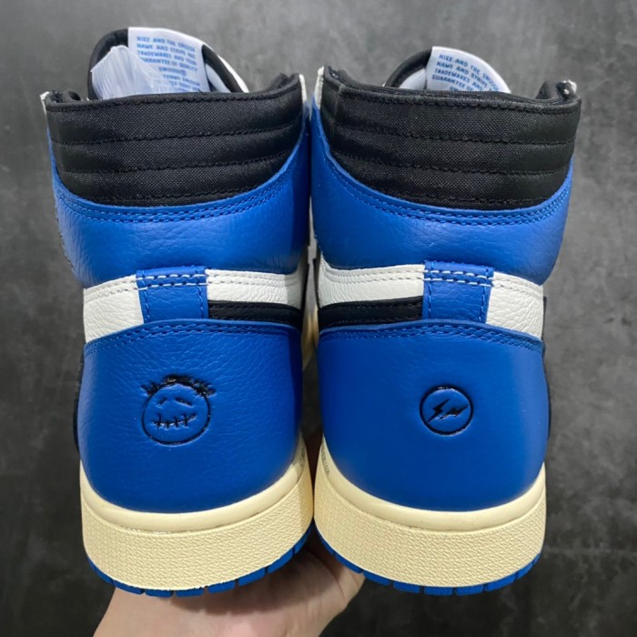1：1 quality version High-top blue and white patchwork breathable sneakers