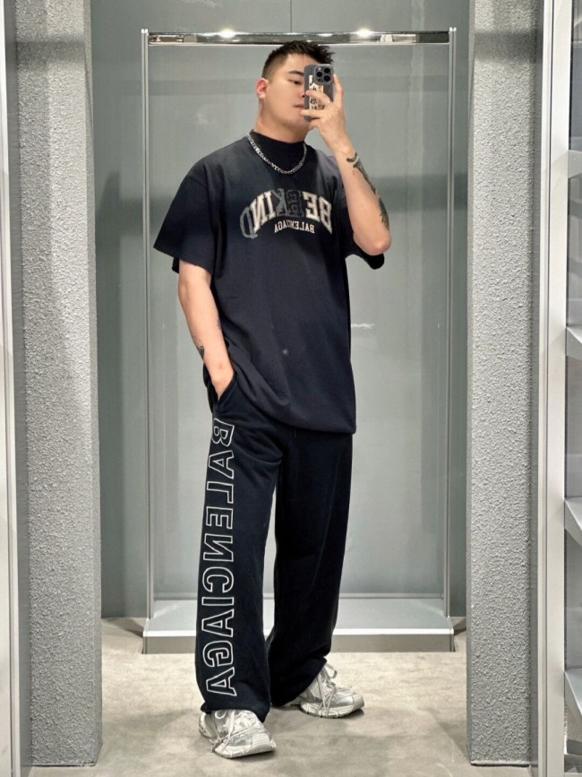 1:1 quality version Side monogrammed pants