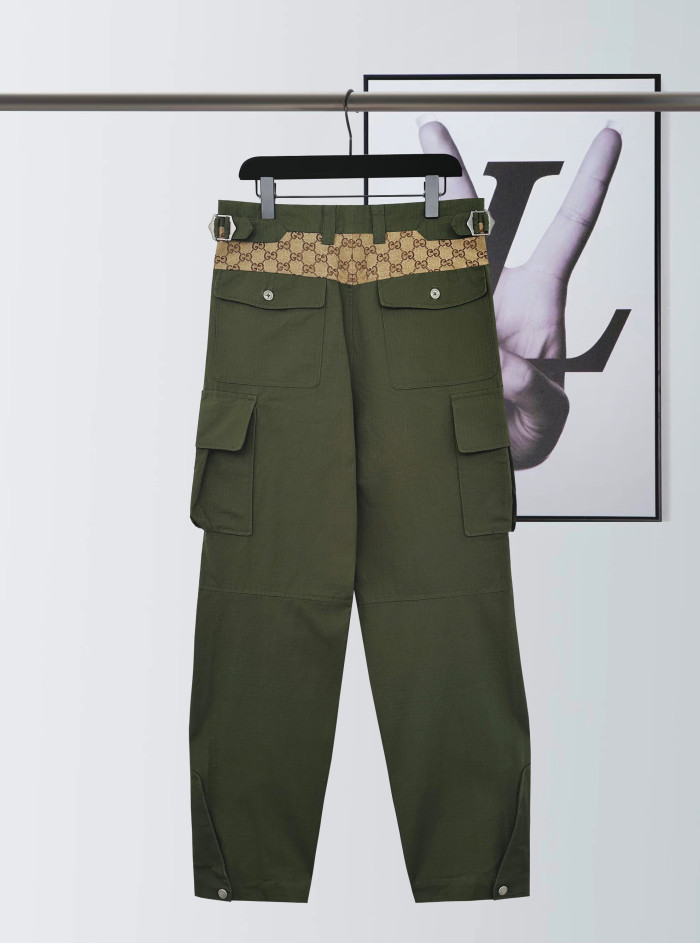 1:1 quality version Loose cotton overalls Pants