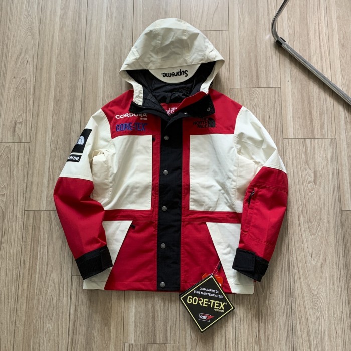 1:1 quality version Red and White Colorblocking Outdoor Hiking Jacket 2 colors