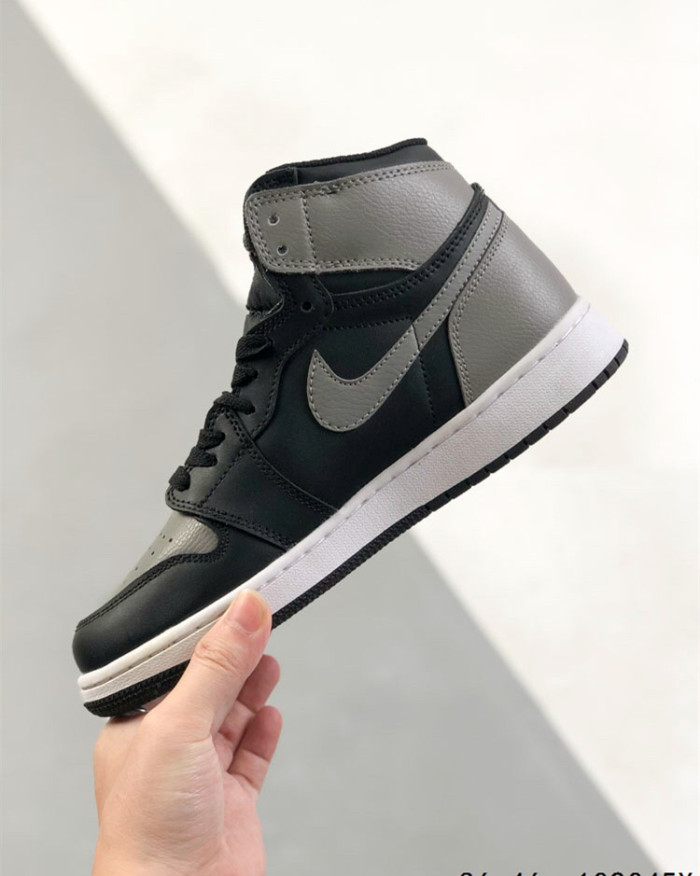 Grey and black high top sneakers