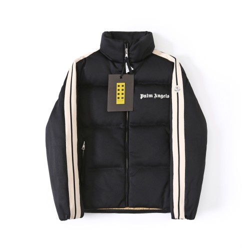 1:1 quality version Logo colorful stripes embroidered Down Jacket 2 colors