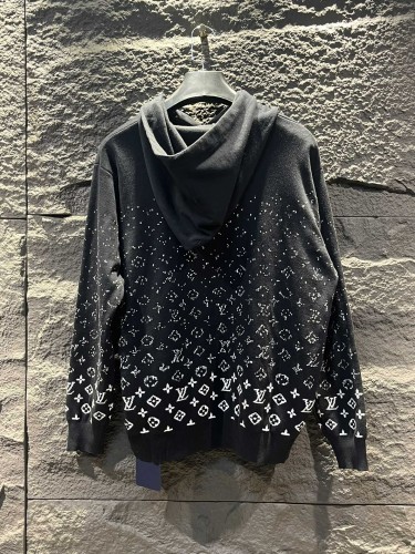 Old Flower Embroidered Knit Hoodie