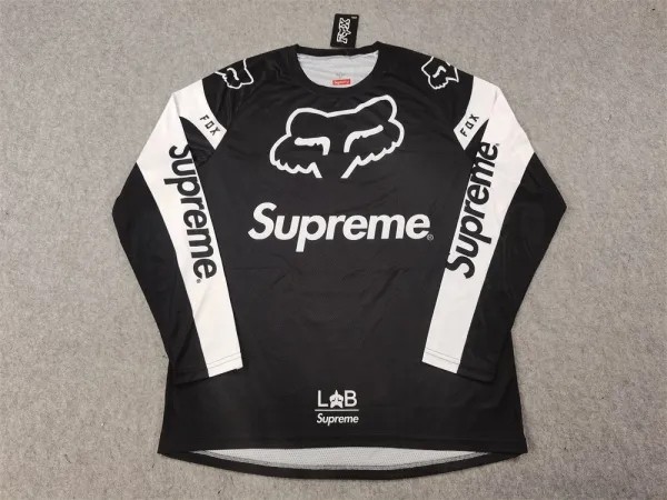 Color blocking big logo cycling wear long sleeve t-shirt