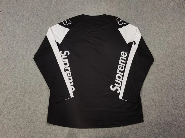 Color blocking big logo cycling wear long sleeve t-shirt