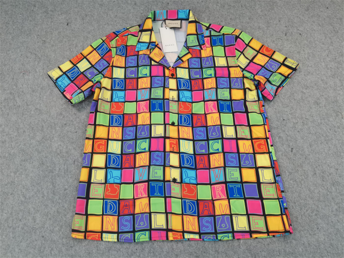 [Buy More Save More] Colorful Plaid Print Short Sleeve Shirt