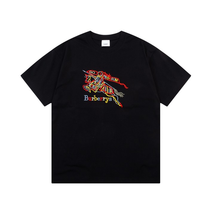 Color Line Knight Embroidery Short Sleeve Tee 2 colors