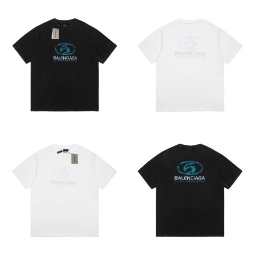 Washed & Worn Logo Pattern Short Sleeve Tee 2 colors