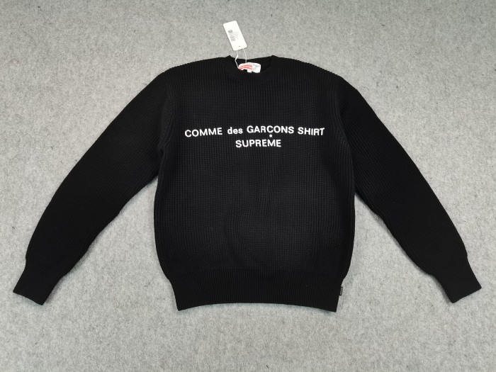 [Buy More Save More]Sup CDG logo sweater black khaki
