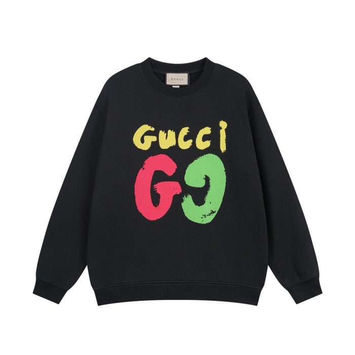 Red and Green Color Block Letter Crew Neck Sweatshirt 2 colors