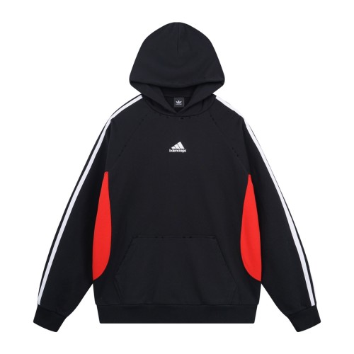 1:1 quality version Patchwork Color Insert Embroidered Hoodie
