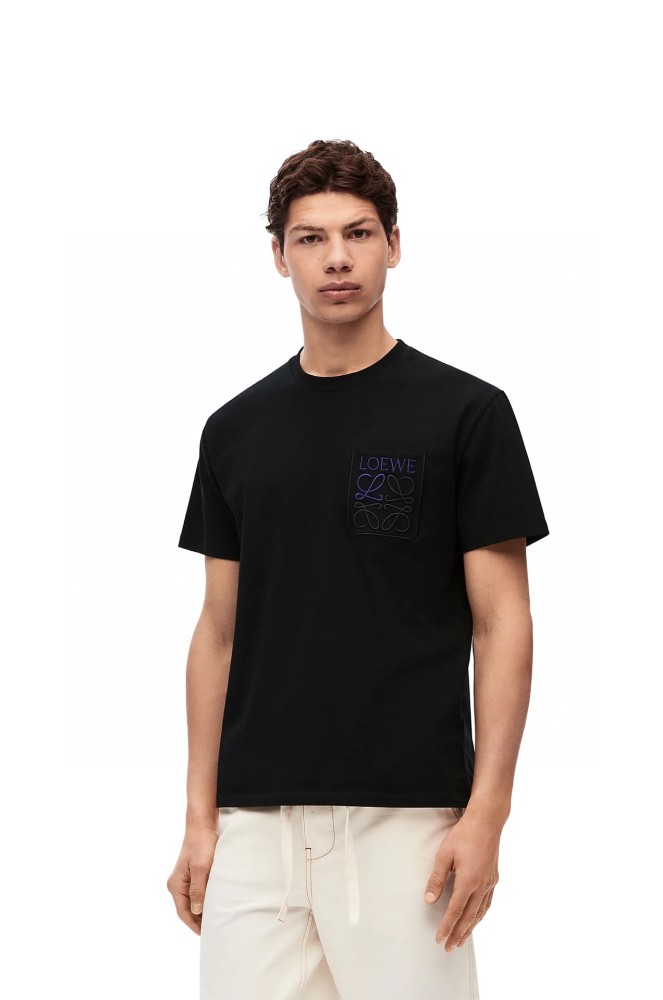 Embroidered Logo Watch Pocket Short Sleeve T-Shirt 2 colors