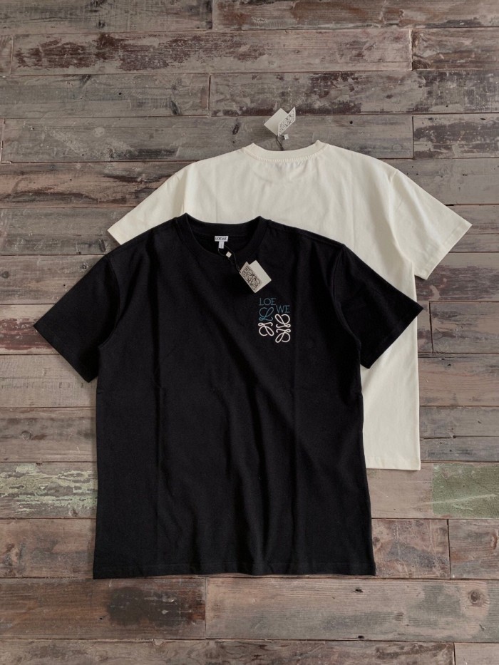Colorblocked Embroidered Asymmetric Logo T-Shirt 2 colors