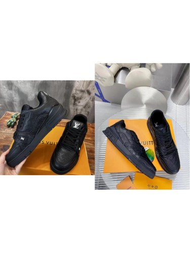 1:1 quality version Logo Printed Leather Sneakers 2 colors