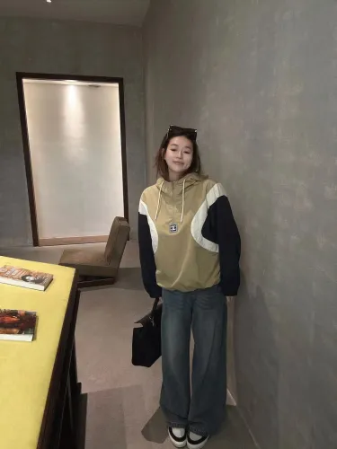 1:1 quality version Colorblocked Hooded sweatshirt for girls