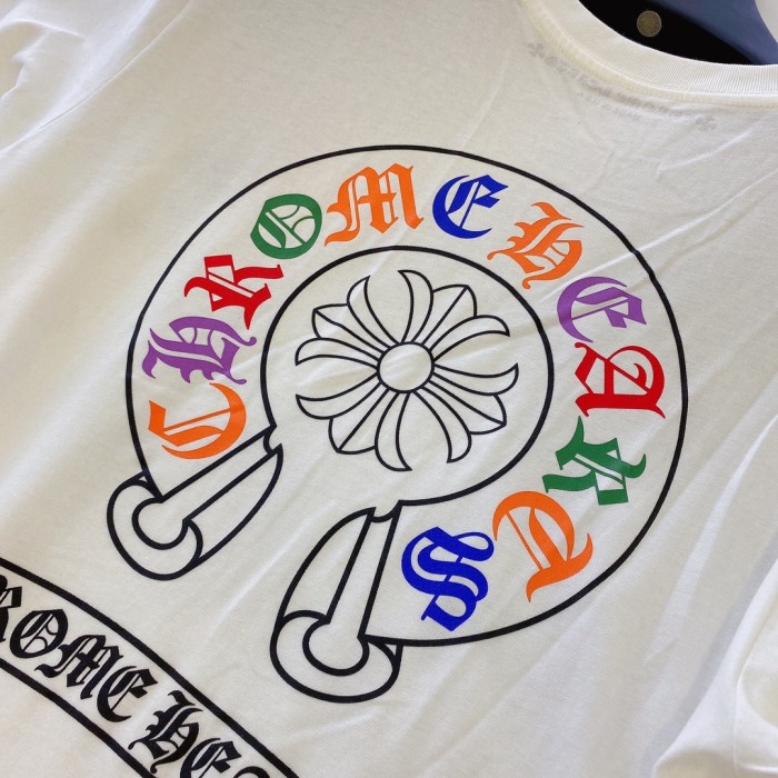 1:1 quality version Three-color Embroidery Cross Scroll tee 2 colors