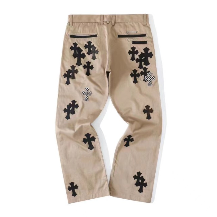 1:1 quality version Black and White Checkered Cross Patch Jeans