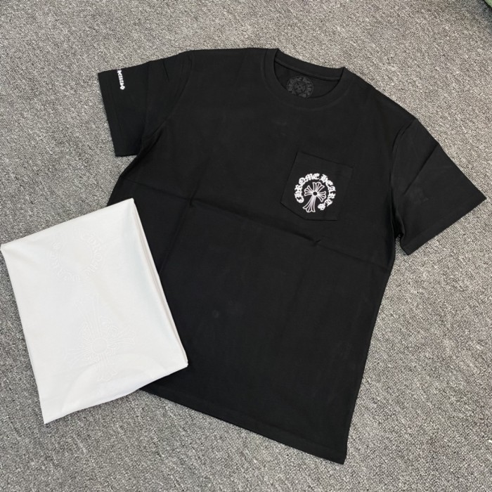 1:1 quality version Simple minimalist dark print three elements tee 2 colors