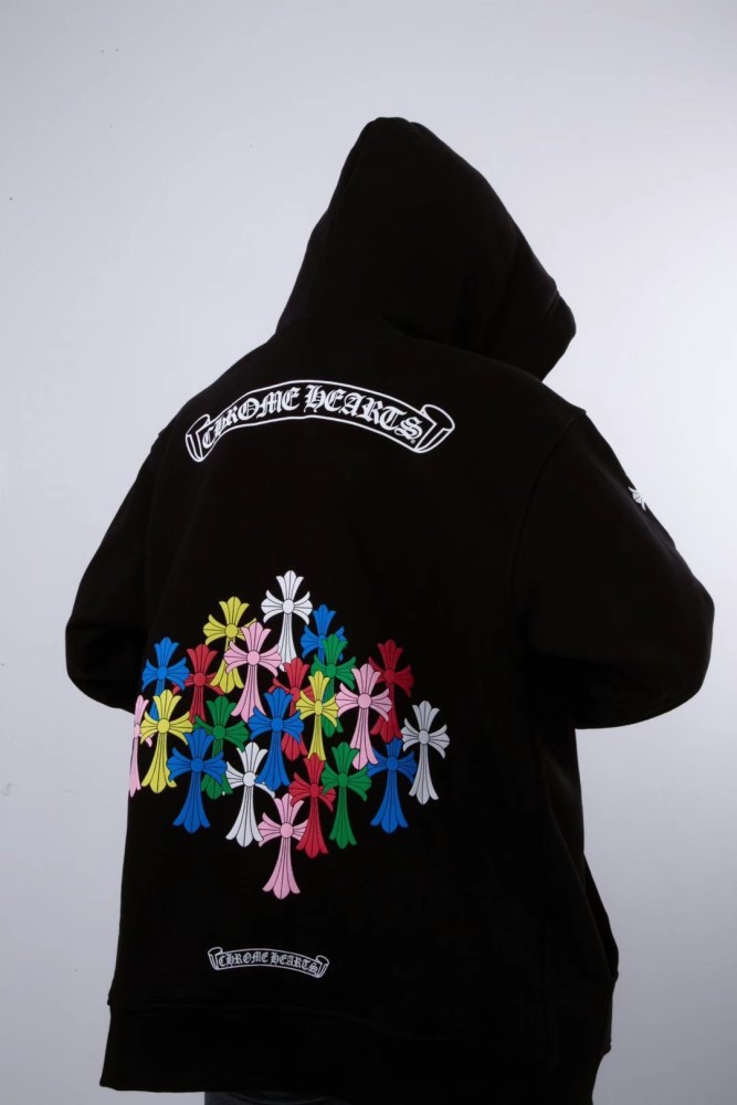 1:1 quality version Full Pile Colorful Cross Print Hoodie