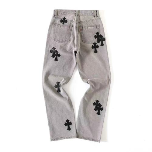 1:1 quality version Ch Classic Black Cross Washed and Aged Straight Leg Pants