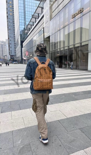1:1 quality version full logo leather backpack 2 colors