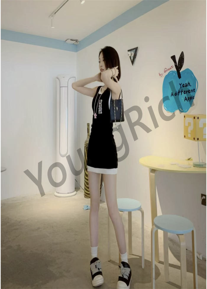 1:1 quality version ch Knitted Vest Dress 4 colors